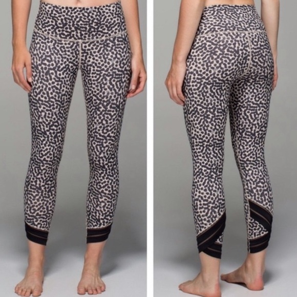 lululemon athletica Pants - Rare Lululemon High Times Pant Leopard *Wrap Mesh